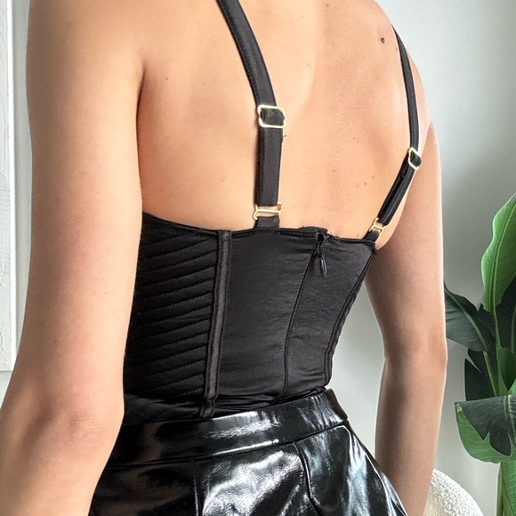 Black Satin Bustier - Picture 7 of 7